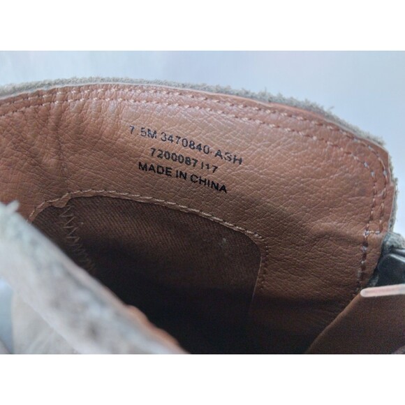 Frye & Co Holly Suede Ankle Boots Ash Heel Booties Zipper Womens Size 7.5 M - Picture 7 of 9